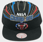 Chicago Bulls Mitchell & Ness Strapback Hat 1998 NBA Finals Champions Cap Black