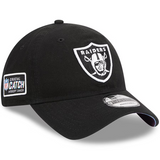 2023 Las Vegas Raiders New Era NFL Crucial Catch 9TWENTY Black Adjustable Hat