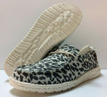 Hey Dude Wendy Woven Cheetah Grey Lightweight Casual Comfy Slip On Women's Shoes