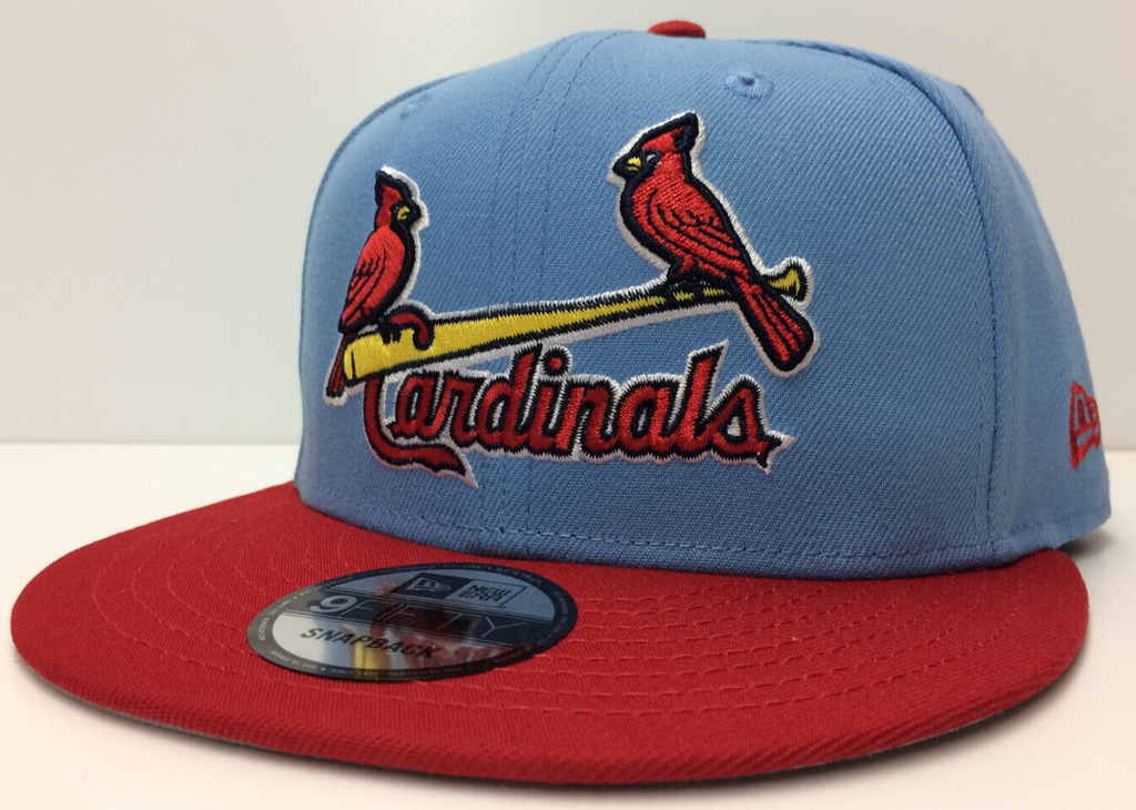 St. Louis Cardinals New Era Bird Cooperstown Collection 9FIFTY Snapback  Adjustable Hat - Light Blue