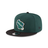 2023 Milwaukee Bucks New Era 9FIFTY NBA Adjustable Snapback Hat Cap 2Tone 950