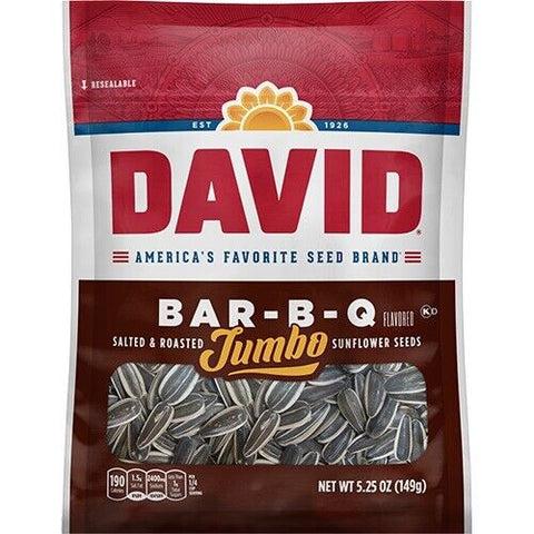 5.25oz DAVID Jumbo Sunflower Seeds Spicy Queso, Buffalo Ranch, BBQ, Jalapeño