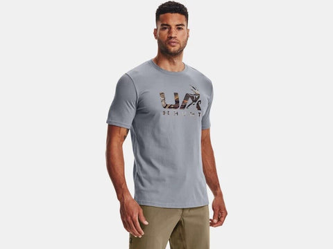Under Armour Mens UA Antler Hunt Icon Short Sleeve Graphic T-Shirt SS Camo Tee