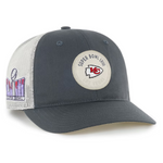 Men's Kansas City Chiefs '47 Charcoal Super Bowl LVIII Patch Trucker Hat