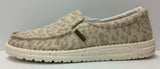 Hey Dude Women's Misty Woven Cheetah Tan Shoes Slip On Comfortable Casual