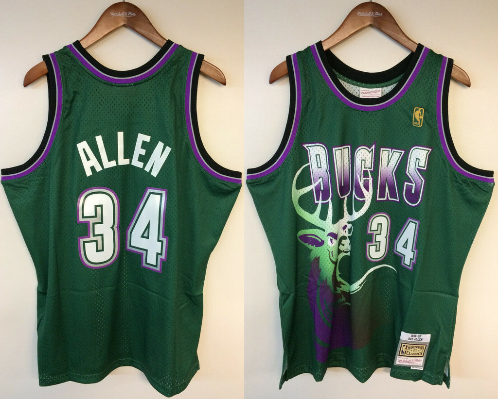 Ray Allen Milwaukee Bucks Mitchell & Ness NBA Authentic Jersey 1996-19 –  Cowing Robards Sports