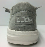 Hey Dude Wendy Chambray Braid Grey Lightweight Slip On Casual Women's Shoes