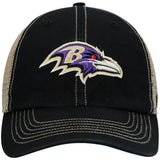 2024 Baltimore Ravens '47 Trawler Trucker Clean Up Snapback Hat - Black/Natural