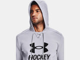 Under Armour Men's UA Hockey Icon Logo Hooded Sweatshirt Lace Up Hoodie