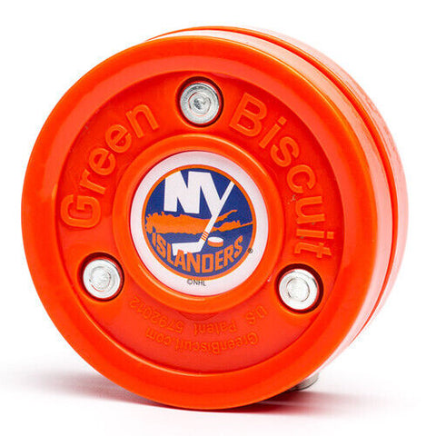 Green Biscuit NHL Street Hockey Training Puck Stick Handling New York Islanders
