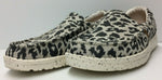 Hey Dude Women's Misty Woven Cheetah Grey Shoes Slip On Comfortable Casual