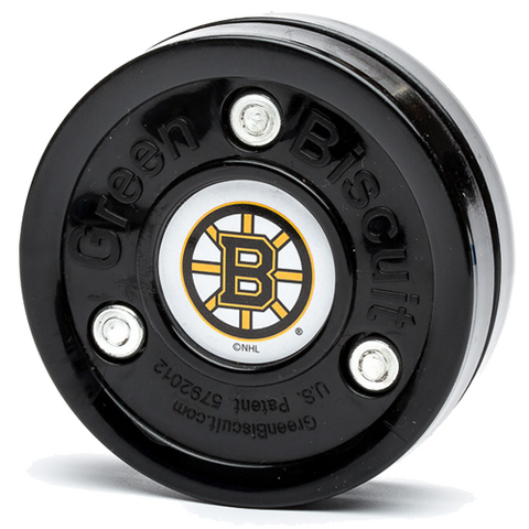 Green Biscuit NHL Street Hockey Training Puck Stick Handling Boston Bruins