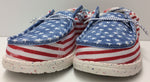 Hey Dude Wally Youth Stars and Stripes Lightweight Slip On Casual Shoes