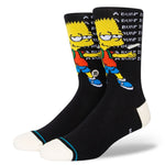Stance x The Simpsons Troubled Bart Simpson Large Crew Socks Men's 9-13