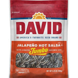 5.25oz DAVID Jumbo Sunflower Seeds Spicy Queso, Buffalo Ranch, BBQ, Jalapeño