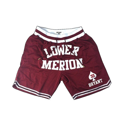 Kobe Bryant Lower Merion High School #33 Authentic Embroidered Basketball Shorts