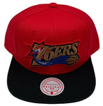 Philadelphia 76ers Mitchell & Ness NBA Snapback Hat 2Tone Hardwood Cap Sixers